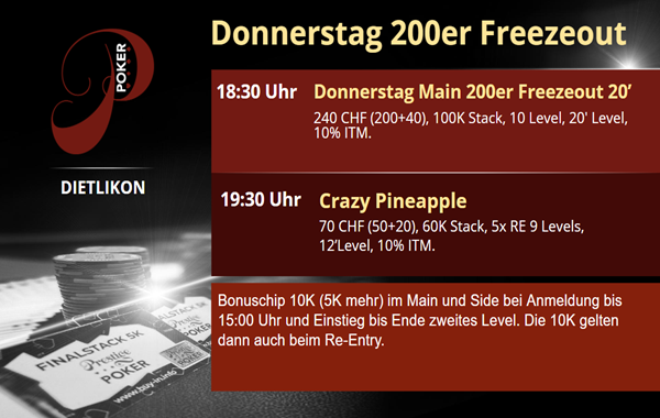 200er NLH Freezeout am Donnerstag