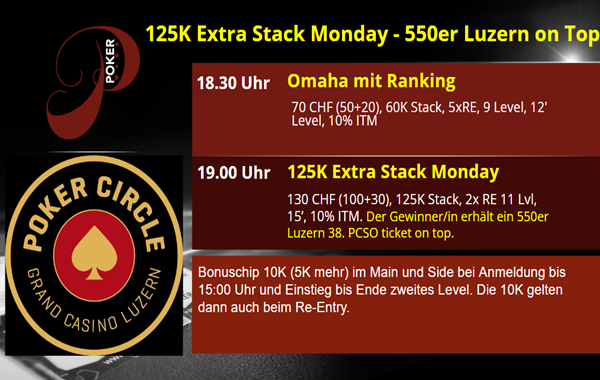 125K Extra Stack Monday- 550er LU on top