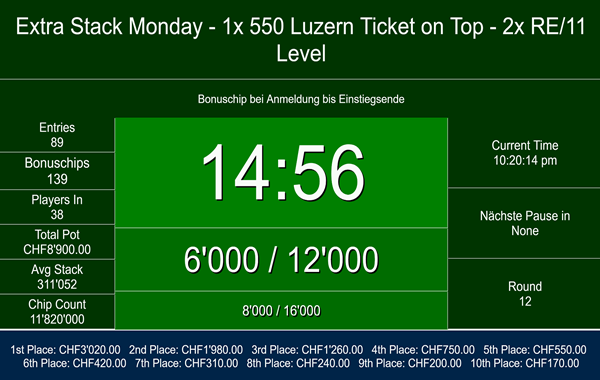 125K Extra Stack Monday- 550 LU on top